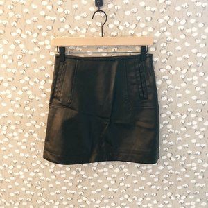Black faux leather H&M skirt. Size 0